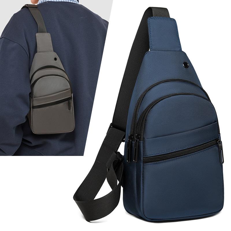 

Men s Functional Multifunctional College Student Fashion Mailman Shoulder Bag Cycling Commuter Portable Breast Bag Outdoor Crossbody Bag синий