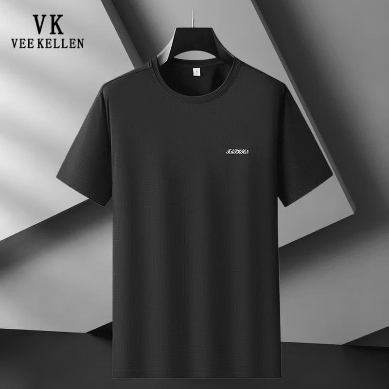 VEE KELLEN Men's Ice Silk Round Neck T-Shirt