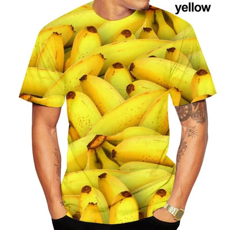 Футболки со свежими фруктами, едой, 3D принтом, забавные повседневные футболки в стиле хип-хоп для мужчин и женщин, топ с короткими рукавами 6XL