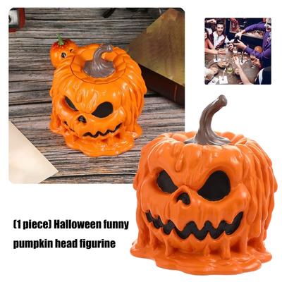  Compact Halloween Pumpkin Figurine Waterproof Resin Decoration For Home Garden Party Decors Storage Friendly