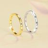 Korean Style 925 Sterling Silver Moissanite Stackable Tail Ring, 18K Plated, Simple Fashion Design.