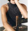 Chic Sleeveless Off-Shoulder Halter High Neck Women's Top - European & American Style