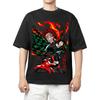 Demon Slayer Giyuu Tomioka Water Breathing Anime Print T Shirt Men 2026 Summer Casual Streetwear Oversized Cotton Tees Japanese
