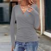Women's Fashionable Daily Loose Fitting Casual Fashion Pleated V-neck Top Paired With Short Sleeves Of Pants And Skirt