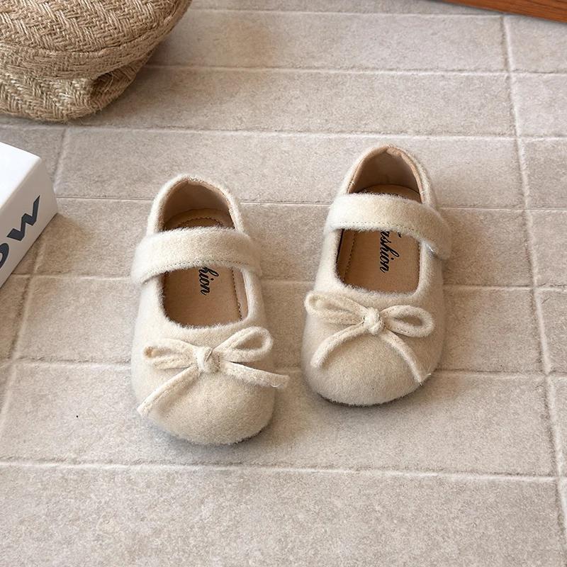

Children Leather Shoes for Girls Autumn New Fashion Korean Style Soft Bottom Anti-slippery Versatile Princess Dress Flats 25