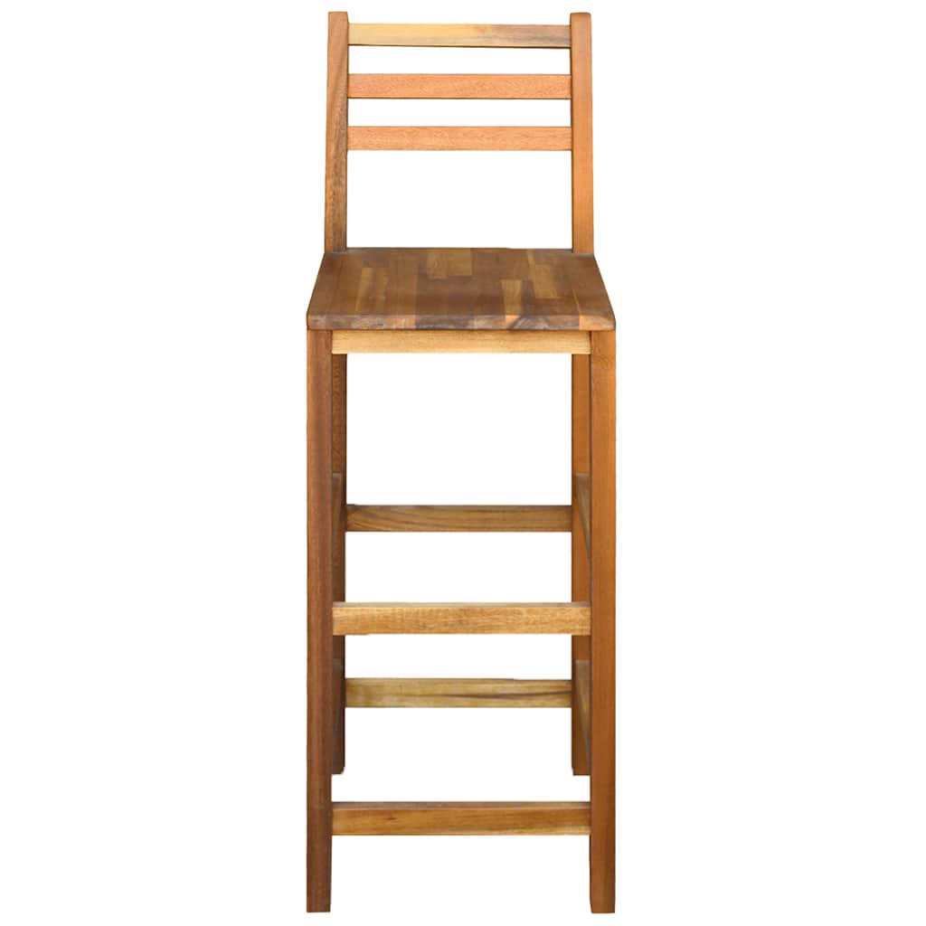 Bar Stool Set 2 pcs Solid Acacia Wood