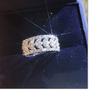 New Port Wind Lace Edge High Carbon Diamond Ring Female Platinum Plated Fashion Minority