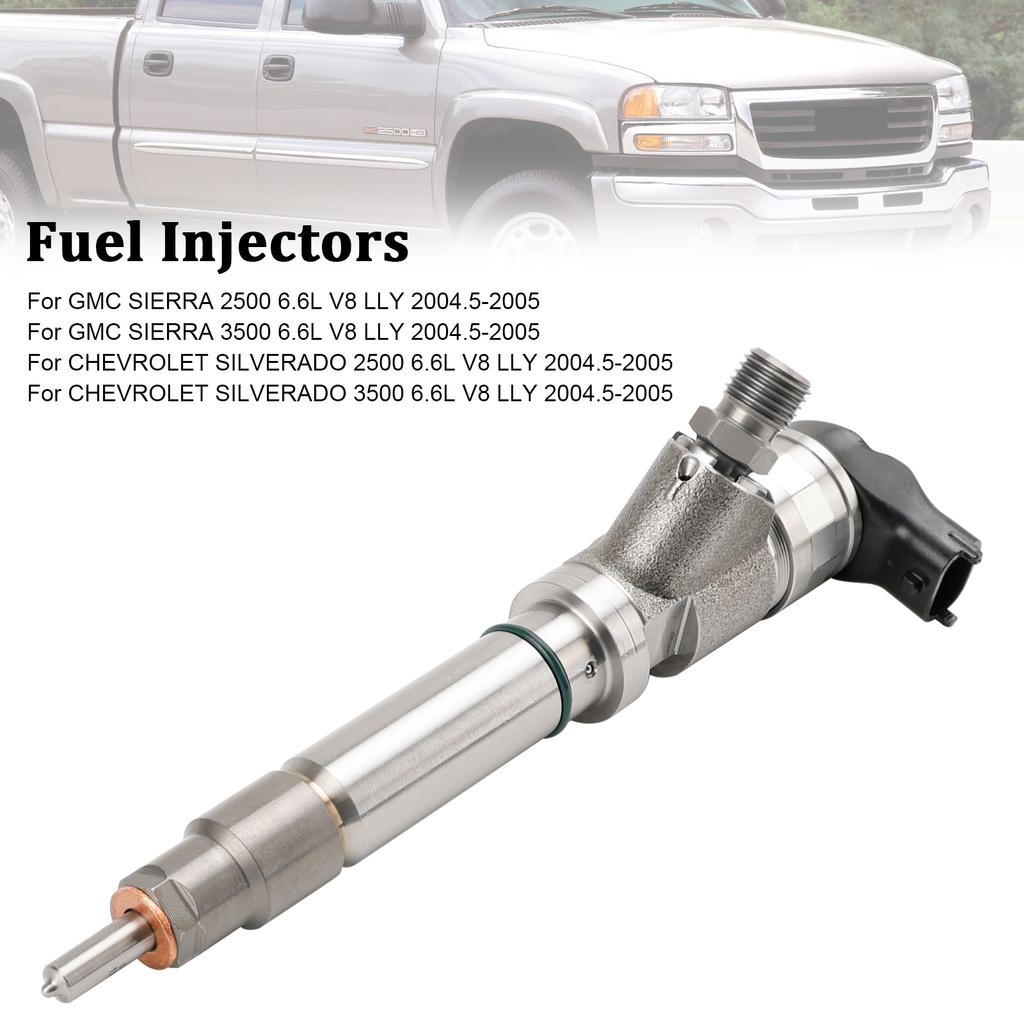 1PCS Fuel Injector 0986435504 Fit GMC Fit Chevy 6.6L Duramax LLY 2004.5-2005