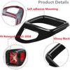 YOCTM Glossy Black Tail Light Cover for Jeep Renegade 2016 2017 2018 ABS Lamp Guard Protector Bezel Trim Exterior Accessories 2-PACK