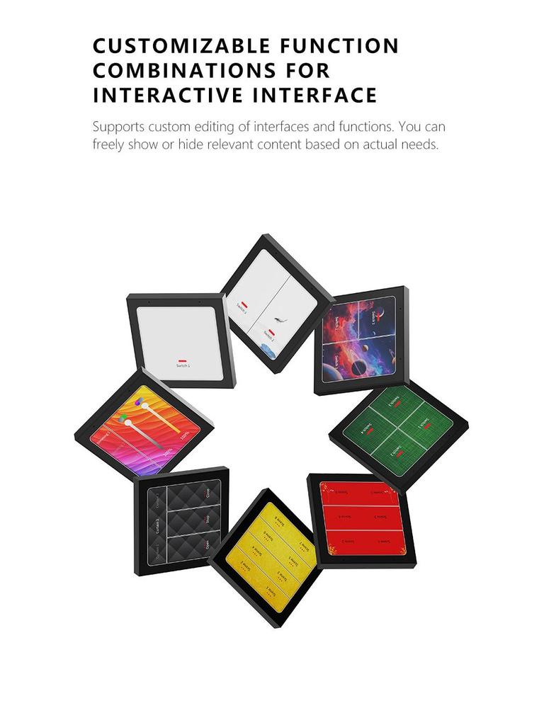 Graffiti 4" Smart Scene Switch: Multifunctional Central Control & Mobile Dimming Panel