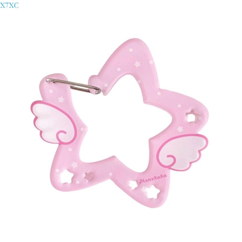 

X7XC Wing Carabiner Acrylic Buckle Keychain Lovely Phone Pendant for Womens розовый