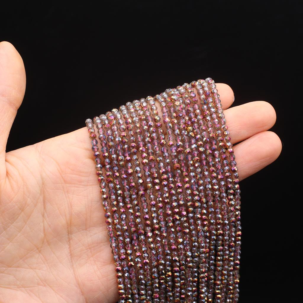 10Strands Faceted Beads 3mm Plated Color Isolation Beads For Jewelry Making DIY Necklace Bracelet Earrings Accessory