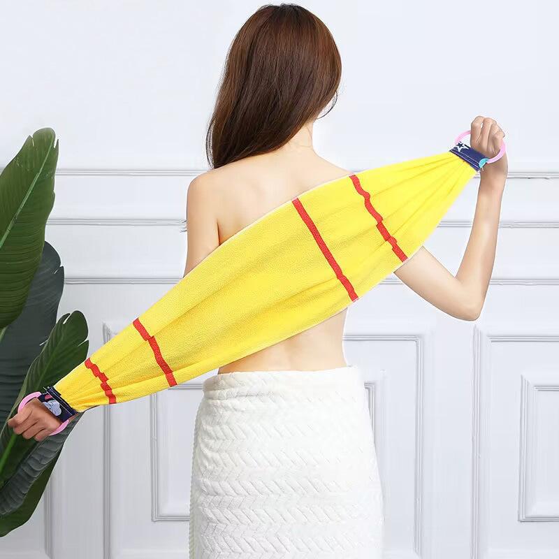 Praktisches langes Rückenwaschtuch für Damen und Herren, dehnbar, exfolierend, Körperpeeling, Waschlappen, Duschzubehör