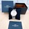 Used COACH Watch Quartz Silver Mesh Belt
