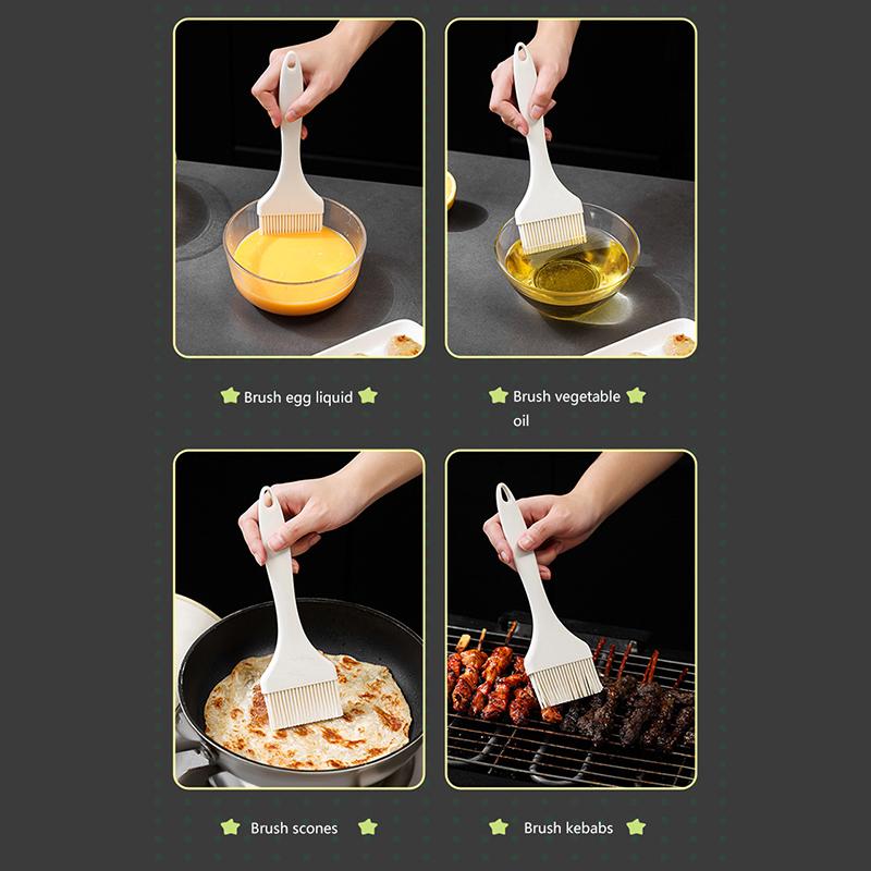 Wide Silicone Oil Brush Pancake Brush Baking Resistant To High Temperatures Without Shedding Kitchen And Household Sauce Brush