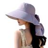 Summer outdoor sun protection sun hat women's big eaves sun protection face protection UV protection bucket hat shawl hat