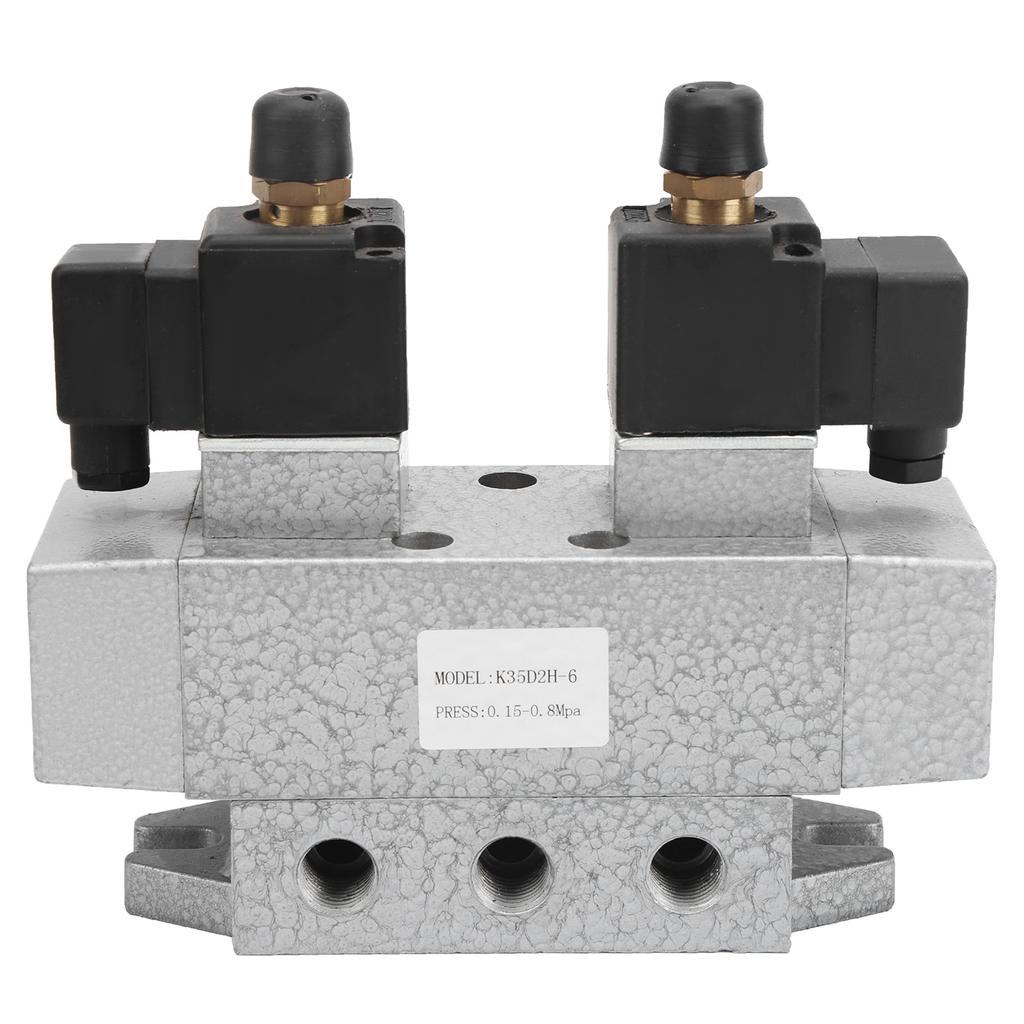 3 Position 5 Way Pneumatic Solenoid Valve Double Electric Controller G1 8in K35D2H 6AC220V