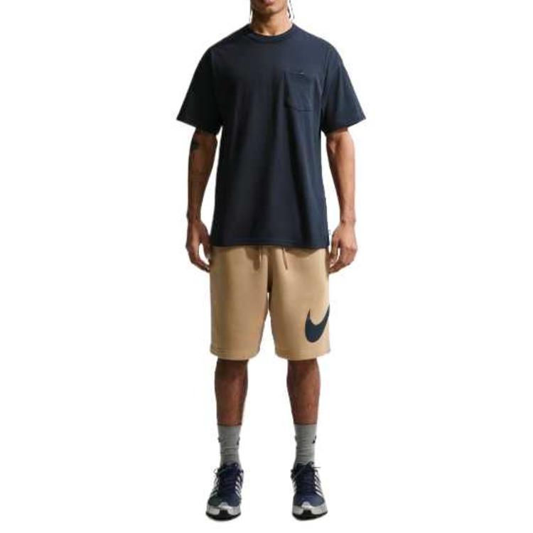 

Nike Essentials Премиум однотонная футболка с опущенными плечами мужские топы Глубокий обсидиан IH1124-475 XS