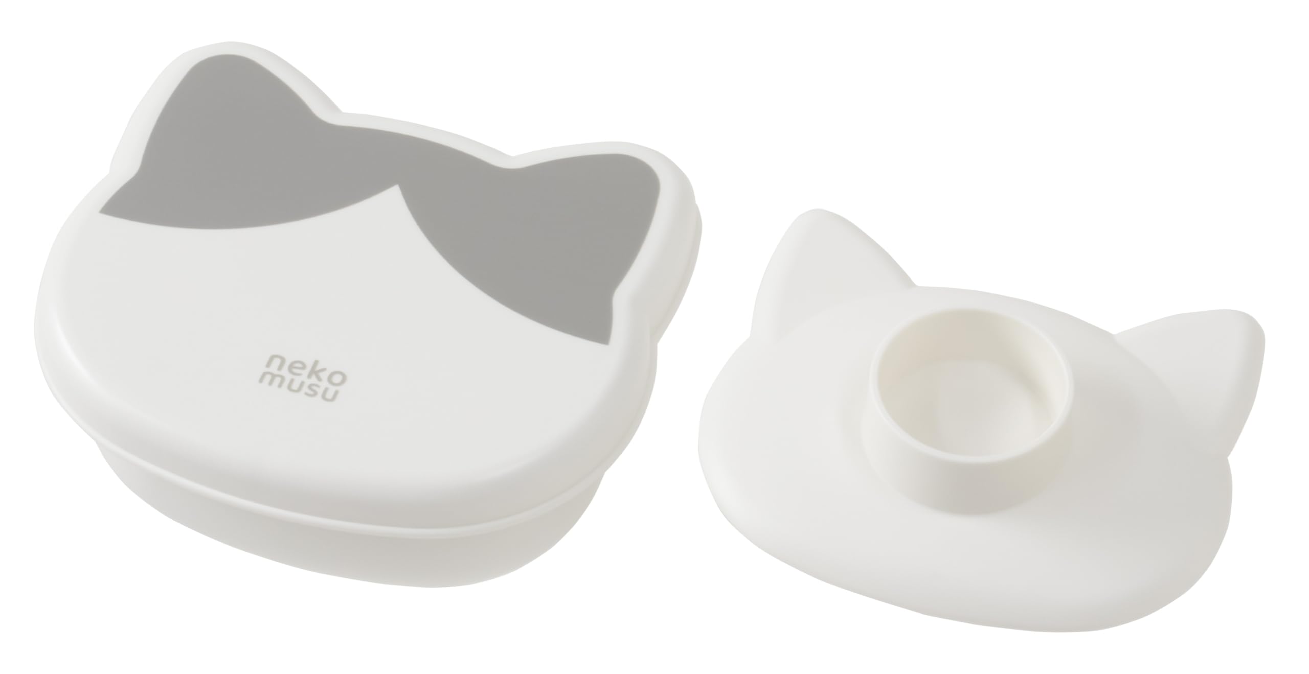 OSK Antibacterial Onigiri Case Nekomusu Onigiri Maker Gray NEK - Cat-shaped (No-Kneading Required) - (Tuxedo Cat) LS-22 серый