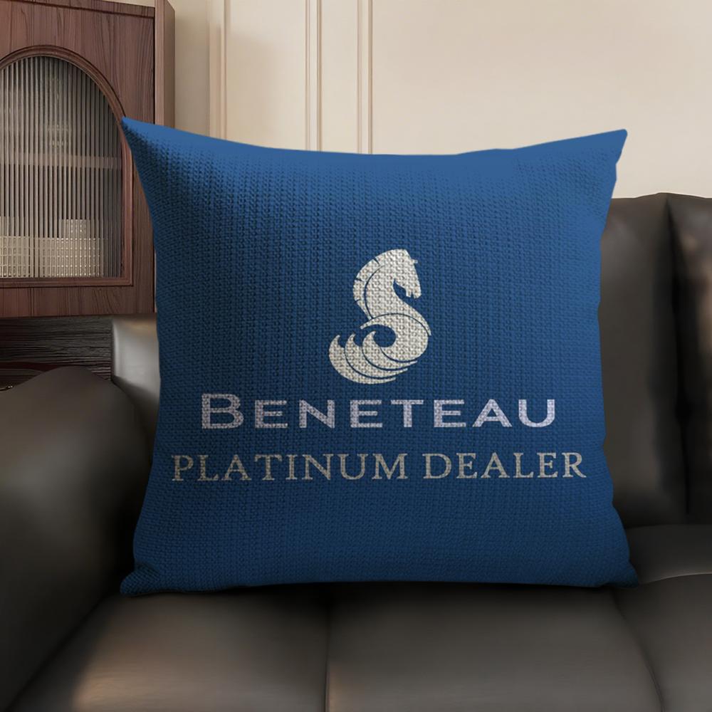 B-Beneteaus Y-Yachts Cushion Cover Summer Breathable Linen Organic Fabric Double-Sided Printing Sofa Pillow Case Home Decor