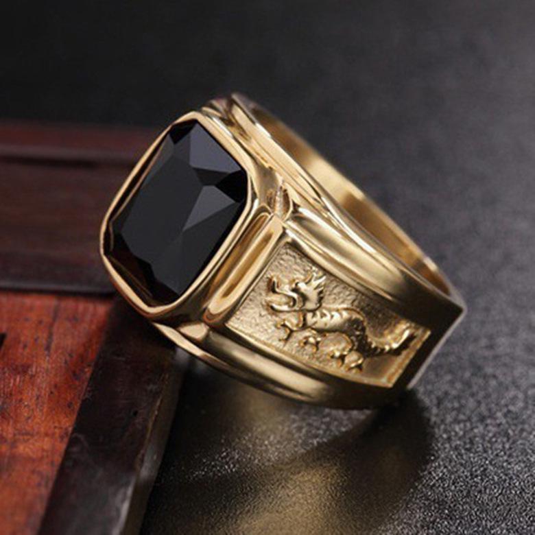 SanJie 18K Gold Dragon Diamond Men's Vintage Ring