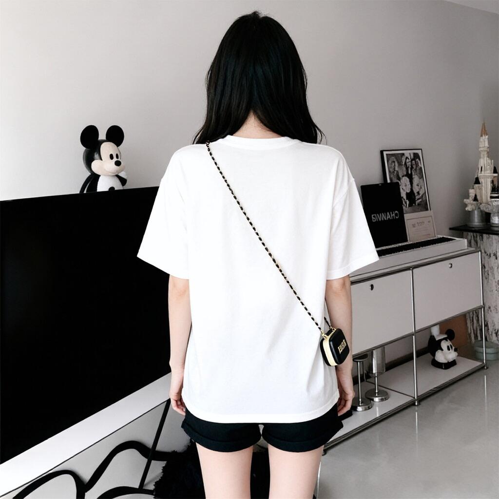 Loose and slimming top, covering the flesh, 2026 new summer comfort design, short sleeved t-shirt for women