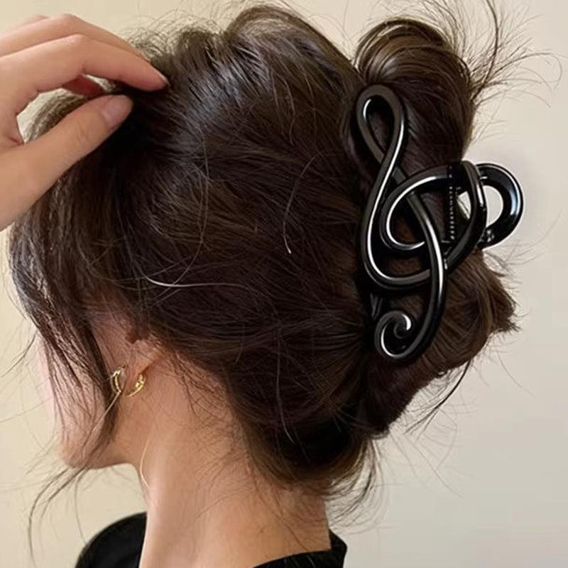 Fashion Leopard Mobius Strip Shape Hair Claw Clip For Women Large Size Barrettes Musical Note Hairpin Ponytail Hair Accessories
