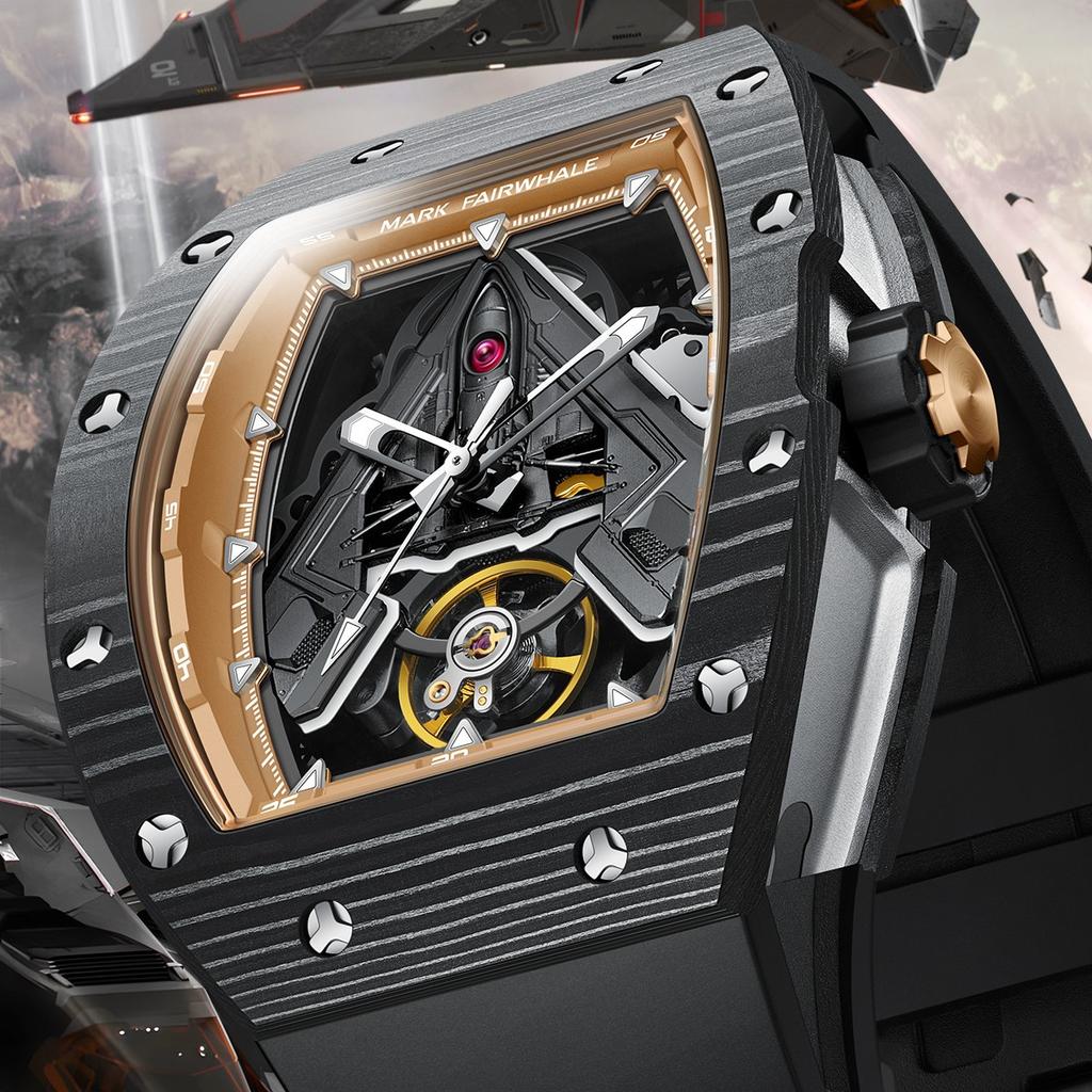 [China-Chic Wristwatch] Original designer's watch Men's mechanical full-automatic waterproof luminous trend hollowed out