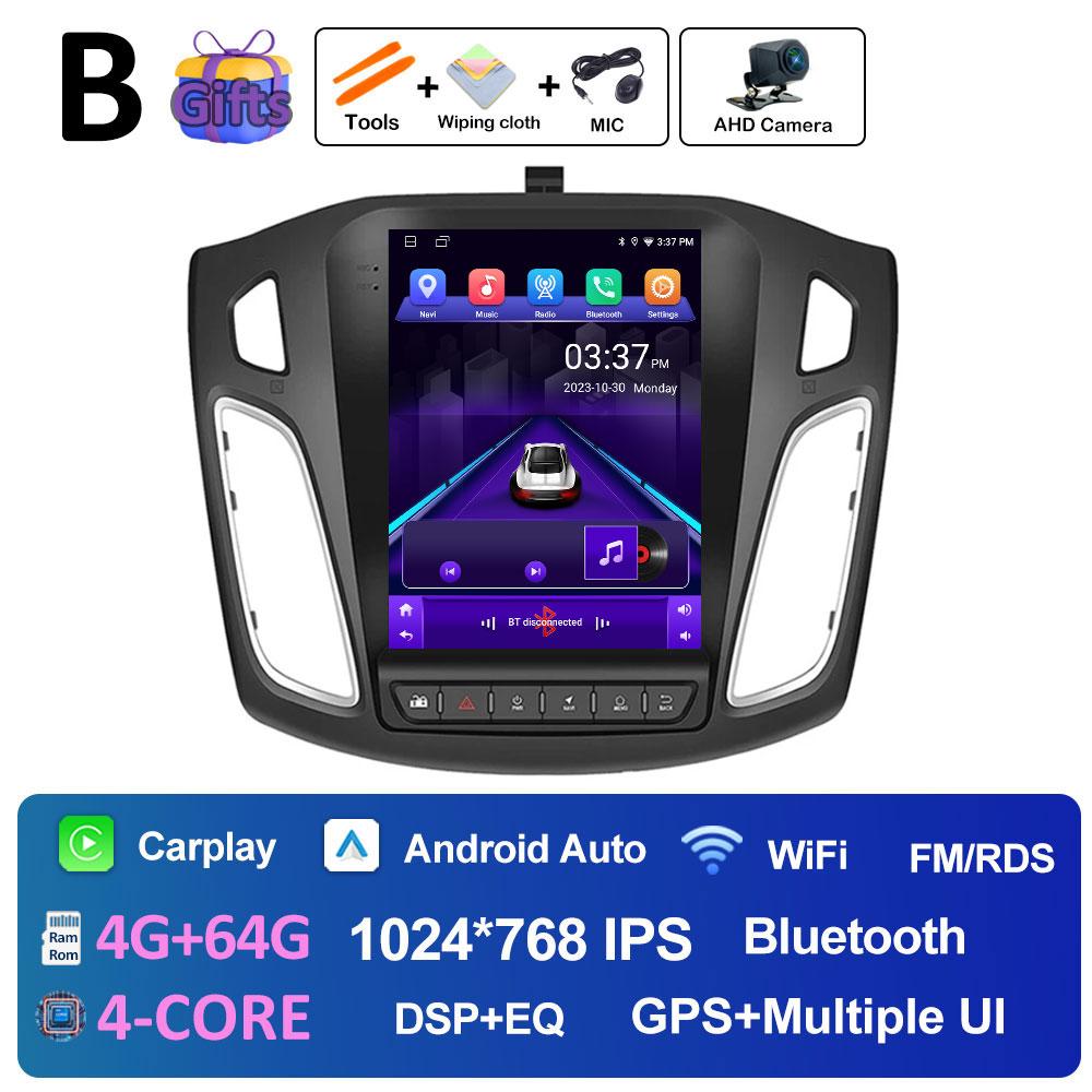Android 14 Auto Radio Player  For Ford Focus 3 Mk 3 2011 2012 2013 2014 - 2019 DSP Stereo Cooling Fan 2.5D Touch Screen No 2 Din