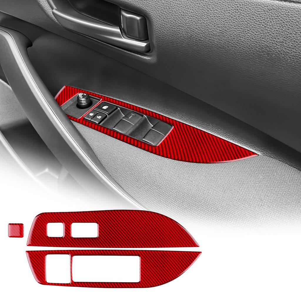 AIRSPEED Toyota Corolla 1st Generation Toyota Corolla Exclusive Accessories Carbon Fiber Interior Custom Parts Car Door Window Switch Decorative