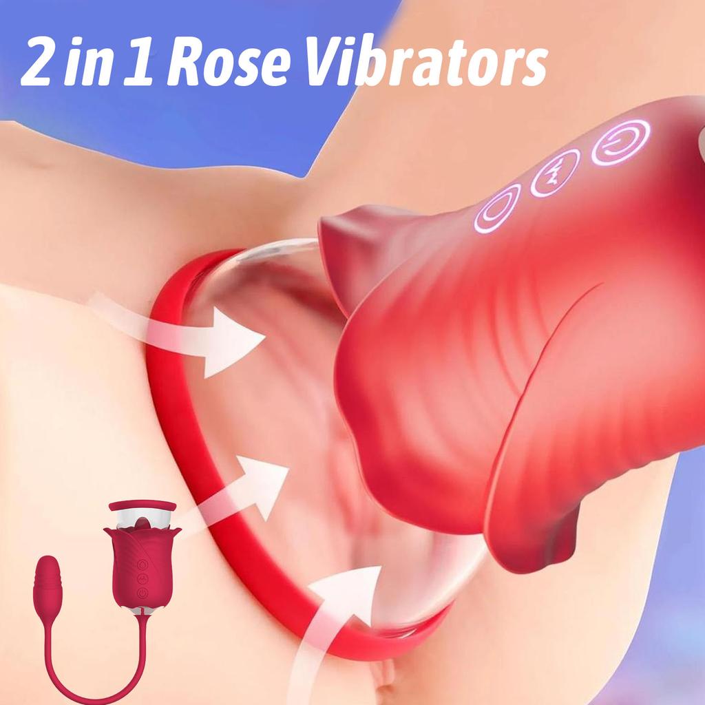 Female Sex Toys Sucking Vibrator Clitoral Vagina Vagina Pump Tongue Vibrator, 5 Vibrations and 10 Sucking Modes, Female Couples Sex Toys and Games