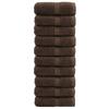 Premium Washcloths SOLUND 10 Pieces Brown 30 X 30 Cm 600 G/m²