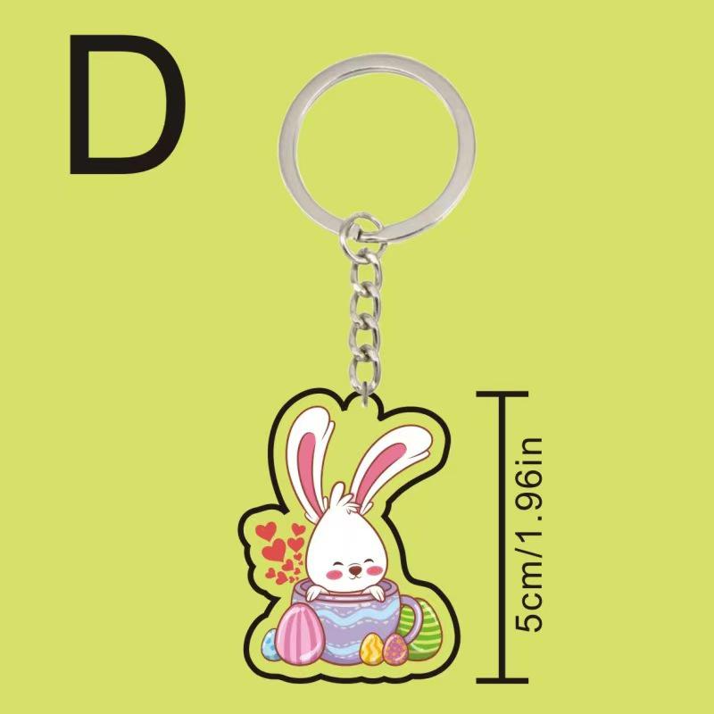 Easter Bunny & Colored Egg Keychain Pendant - Cute, Personalized Decoration