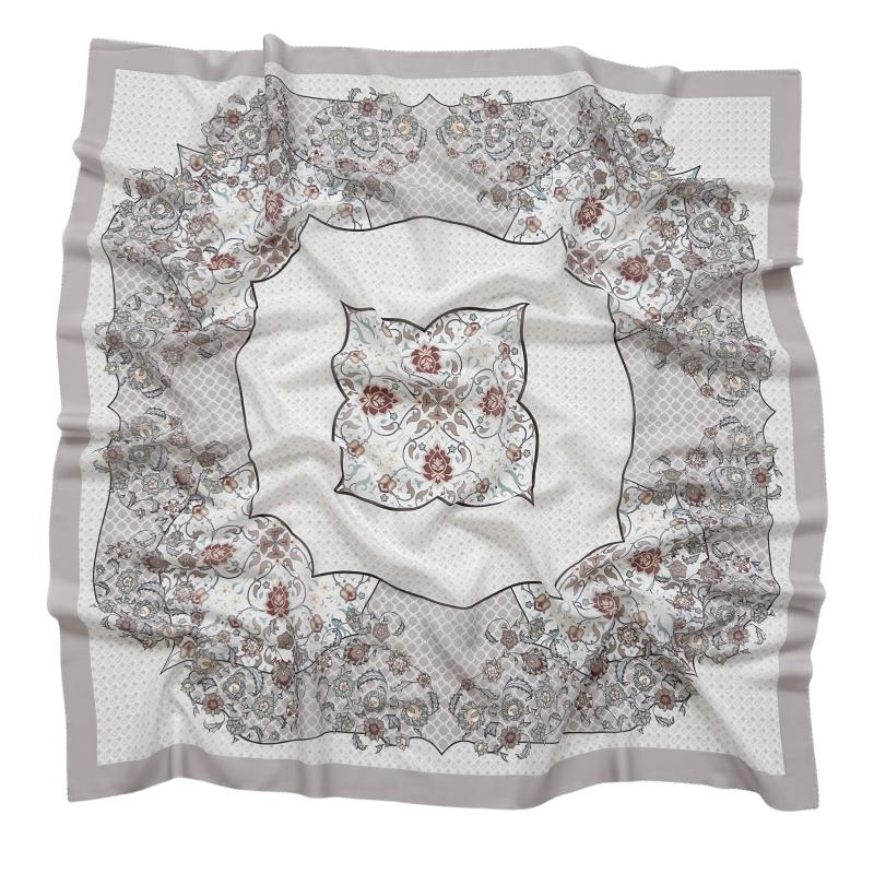48Colors Malaysia Tudung Bawal Flower Print Hijab Laser Cut Edge Headscarf Premium Cotton Voile Soft Fashion Muslim Square Scarf