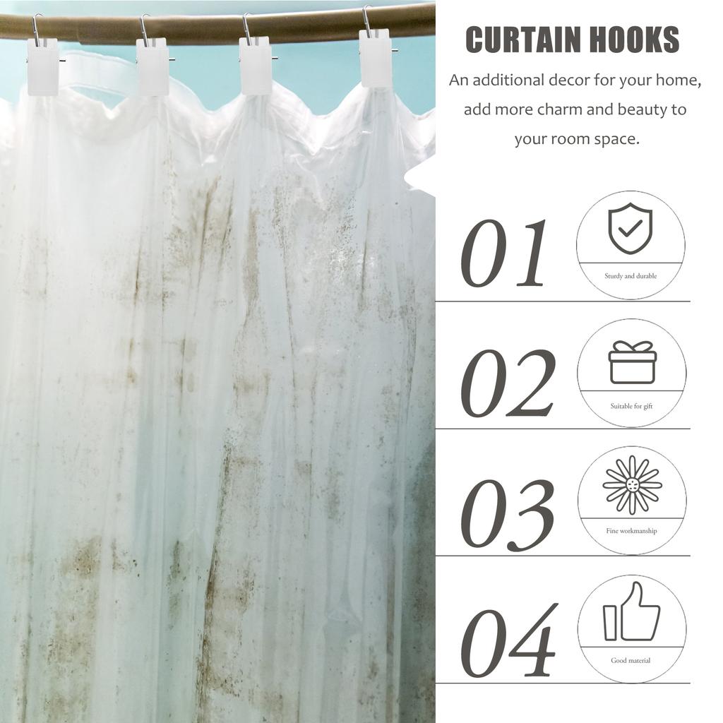 20 sztuk Białe Plastikowe Uchwyty do Zamykania Mocne Mini Klipsy do Skarpetek, Czapki, Bielizny Dekoracyjne Haczyki do Zasłon z Wieszakami Łóżko Prysznic