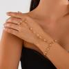 Personalized inlaid rhinestone y-shaped necklace set, cold wind alloy collarbone chain