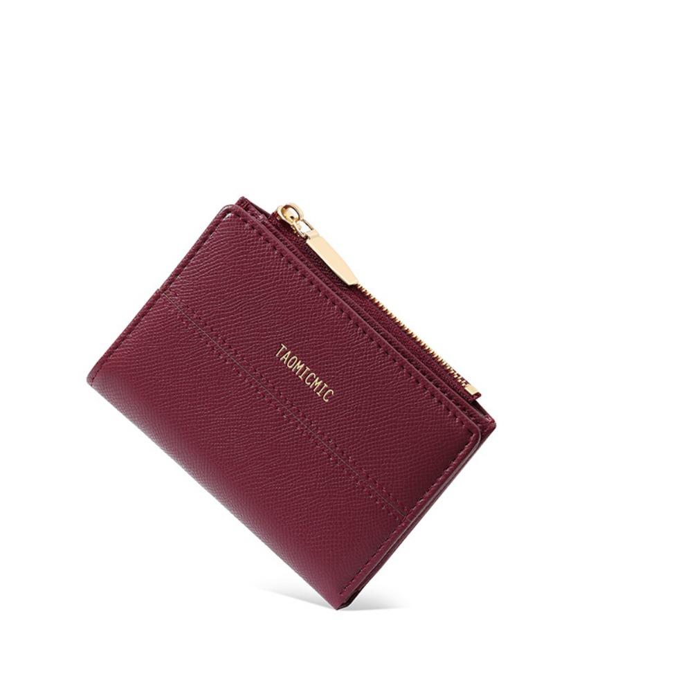 Pu Leather Business Card Holder Large Capacity Bank/ID/Credit Card Bag Women Short Wallet  Shopping
