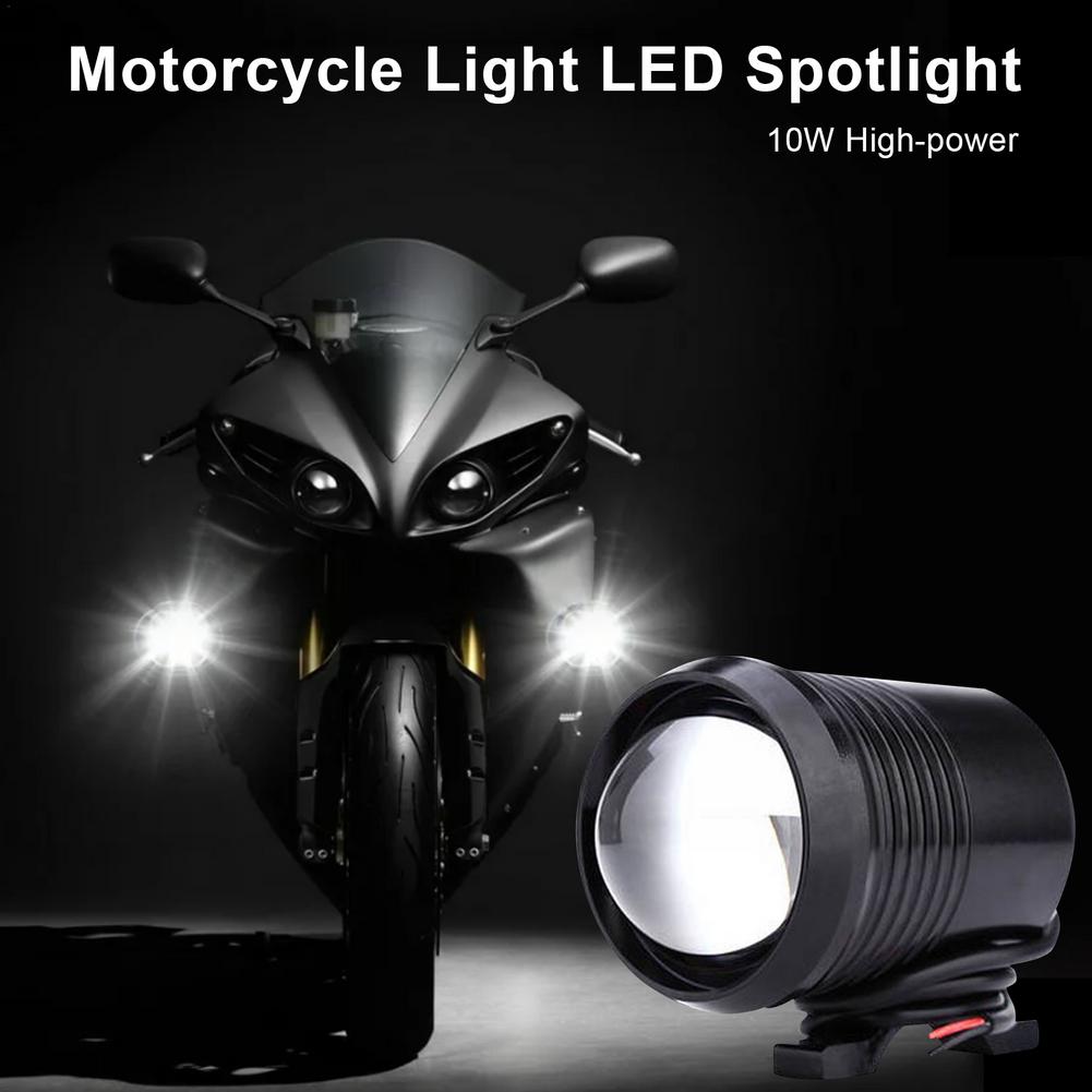 10W High-power Motorcycle Headlight LED Lens Electric Spotlight Driving Spot Fog Lights For Car ExternalAccessories Bulb 12V