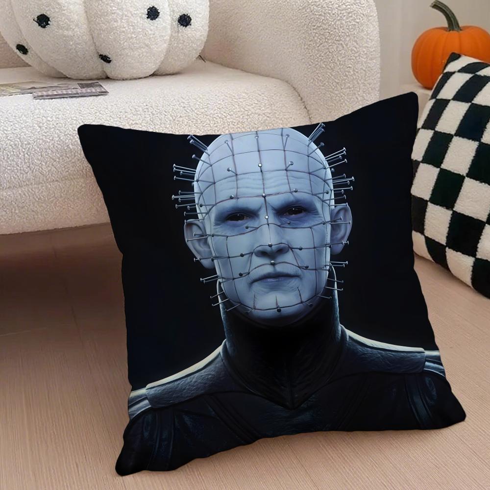 Film Schrecklich H-Hellraiser Kissenbezug Überwurf-Kissenbezug Verdeckter Knopf Strapazierfähiges Polyester Stuhlkissen