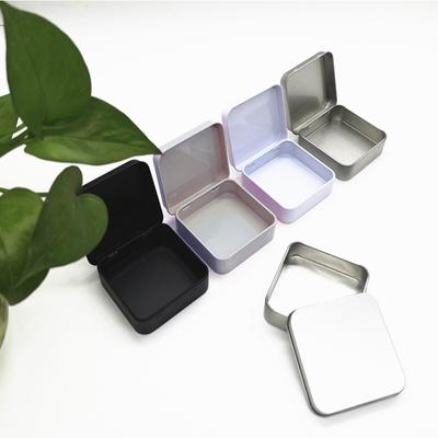 Mini Metal Teneke Konteyner Kare Menteşeli Çevirme Depolama Teneke Kutu Küçük Kiti Durumda Takı Sikke Şeker Prezervatif Organizatör Taşınabilir