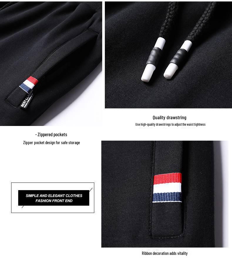 Herre Fleeceforede Vinterjoggebukser - Lammeull Pluss Størrelse, Løs Passform, Casual Bukser med Rette Ben