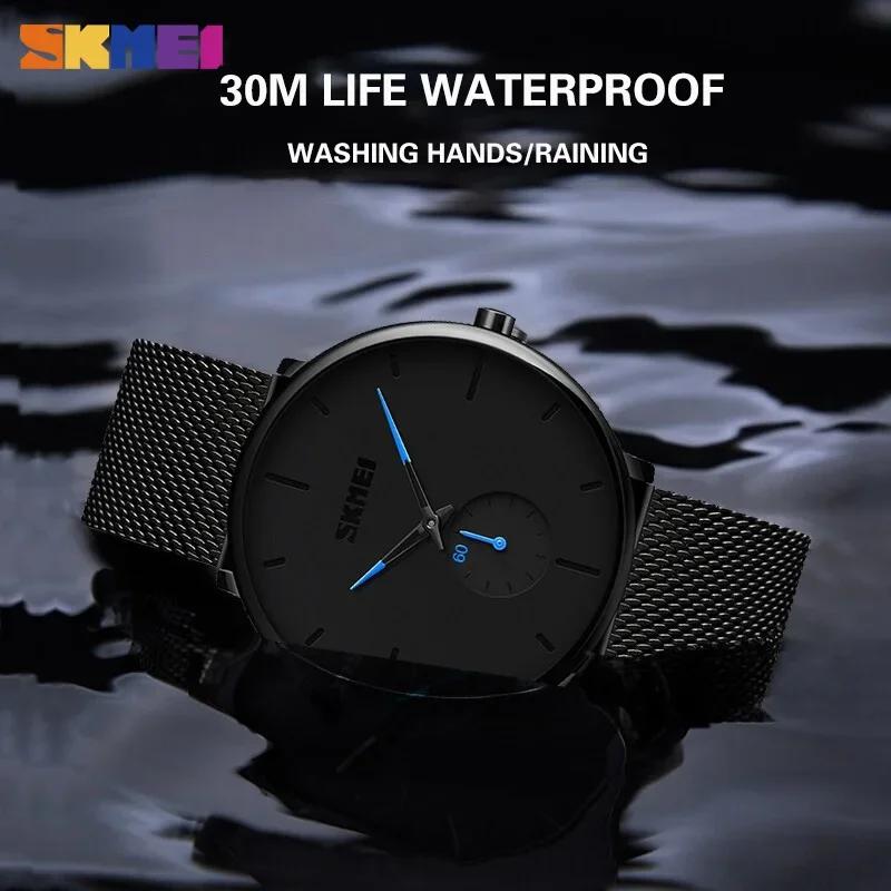 SKMEI 30M Waterproof Big Dial Display Quartz Watch Relogio Masculino Fashion Men Watch Quartz Wristwatches Women Watches 9185
