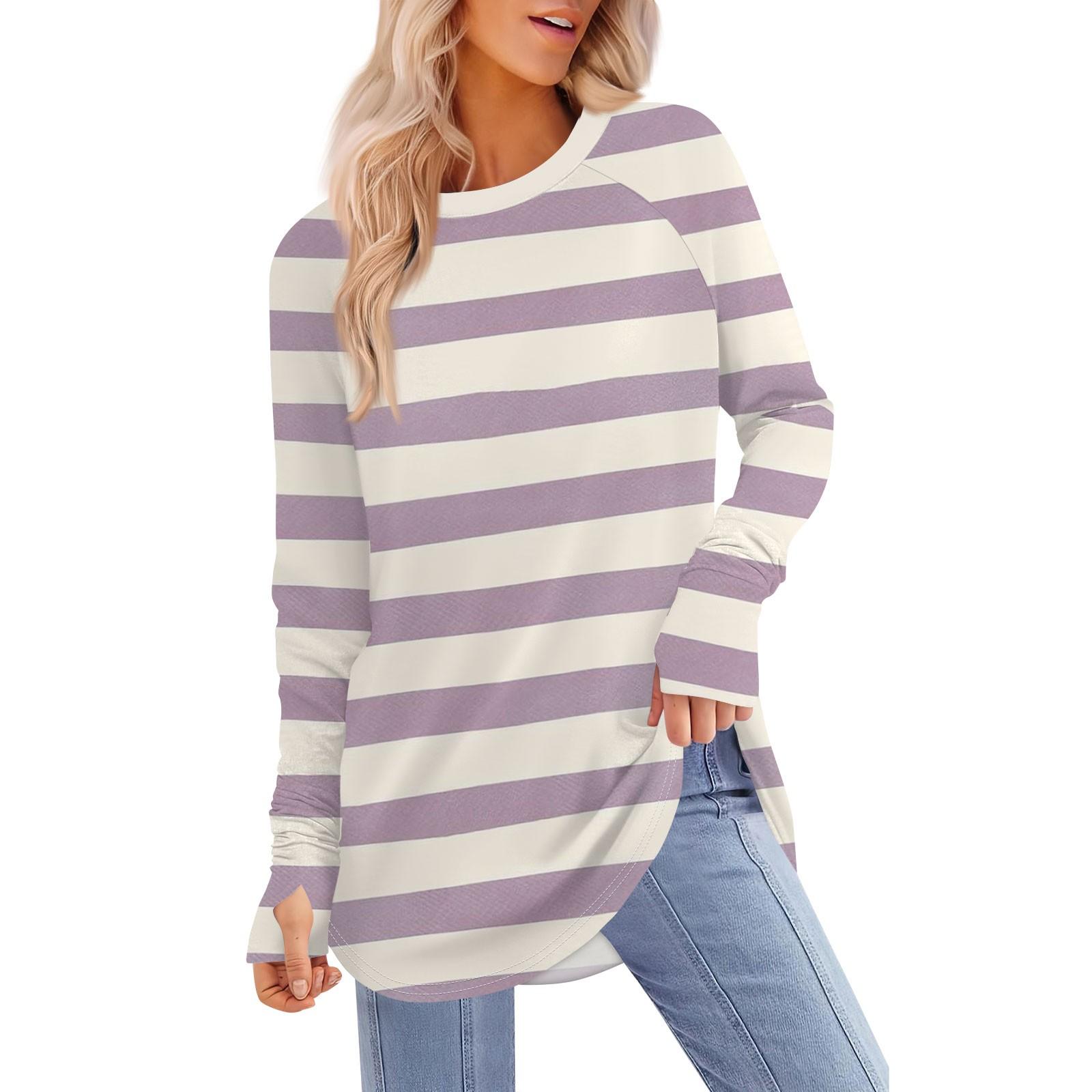 

Женская футболка с принтом, круглым вырезом, свободная, с длинным рукавом, средней длины, с отсутствующим большим пальцем XL арбуз красный