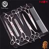 Professional Pet Grooming Kit Stainless Steel Scissors Set With Straight Curved Toothed Shears Hemostat Comb Case Dogs Cats