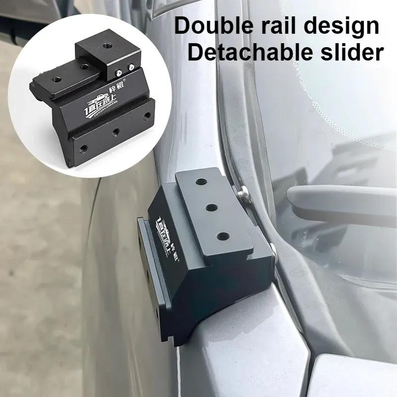 For Toyota Sienna Car A Pillar Led Spotlight Bracket Front Engine Hood Quick Release Dual Guide Rail Expansion Stand Lamp Holder