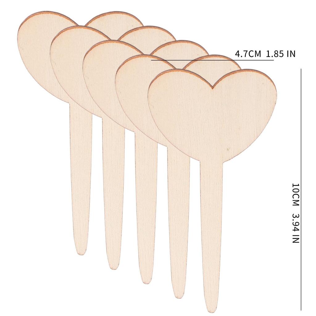 Wooden Plant Labels Multi-shape Blank Garden Marker Stakes DIY Writing Tags for Potted Flower Herb Seed Vegetable Identification