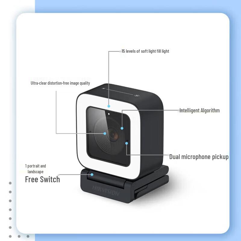 Hikvision DS-U22 Pro 1080P Full HD USB Webcam with Microphone CN plug (adapter included)