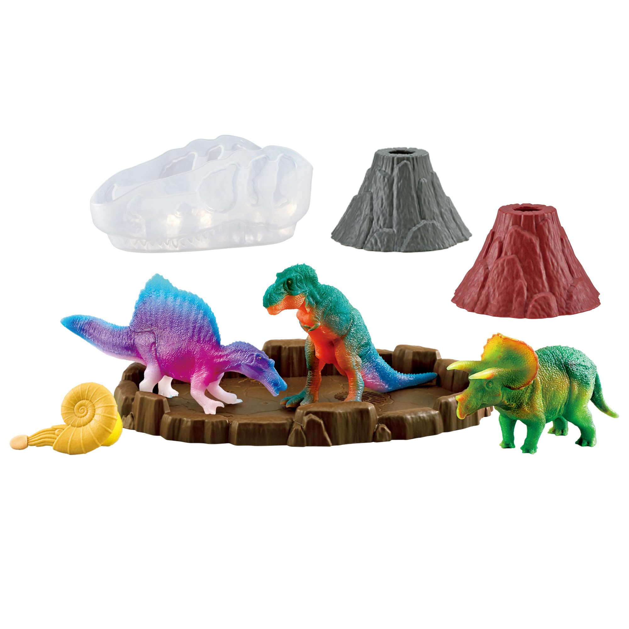 

PILOT CORPORATION Kaecha Oh World Strongest Dinosaur Magical Tyrannosaurus Ultimate Battlefield Set Spinosaurus Triceratops Dinosaur Battle DX Set &