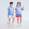 Custom Printed Quick-Dry Badminton Shirt Kids Unisex Sport Top Tennis Pickleball Training Competition Wear