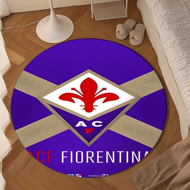 Club de Football Fiorentina Tapis rond Décoration d'intérieur, Tapis de chaise Pour salon, Chambre à coucher, Paillasson décoration d'intérieur Cadeau d'anniversaire Cadeaux de Noël